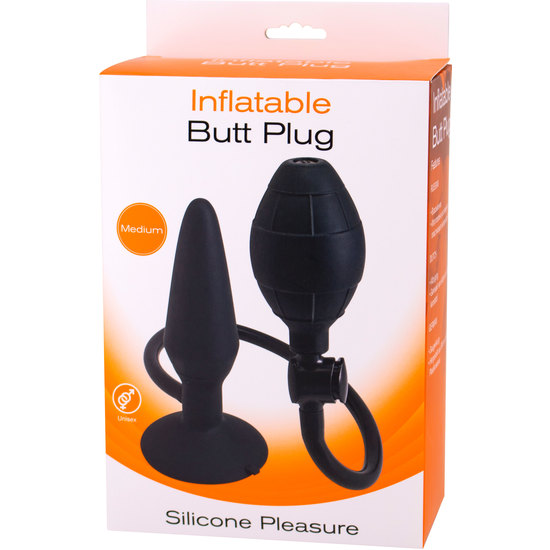 Plug anal Hinchable M - Negro
