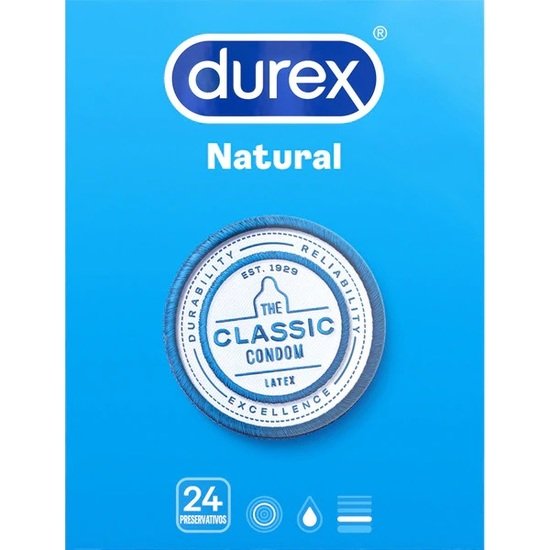 Préservatifs Durex Natural, 24 unités