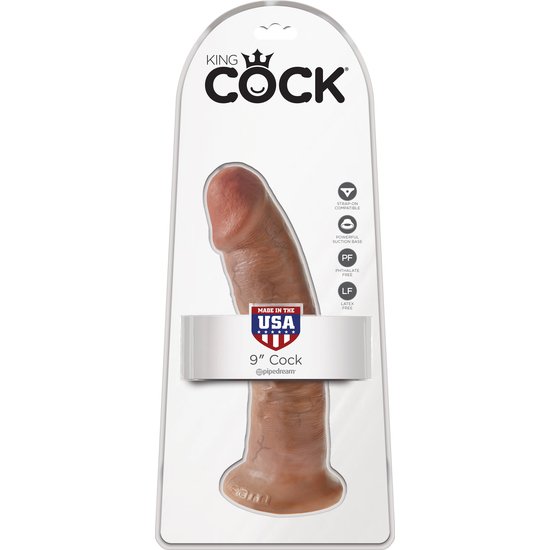 King cock pene realístico 23cm mulato
