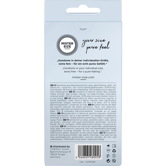 Mister taille 49 (paquet de 10) - extra fino