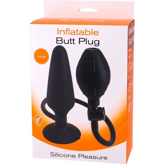 Plug anal Hinchable L - Negro