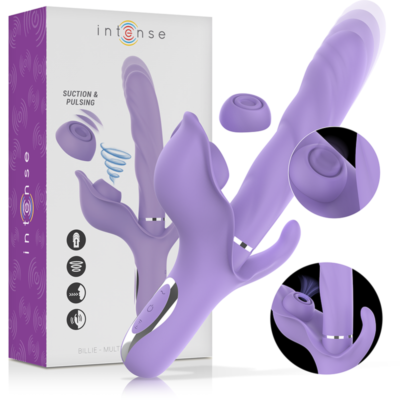 Vibromasseur à Succion et Impulsion Violet