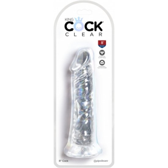 King cock - dildo realista , transparente -19,7 cm