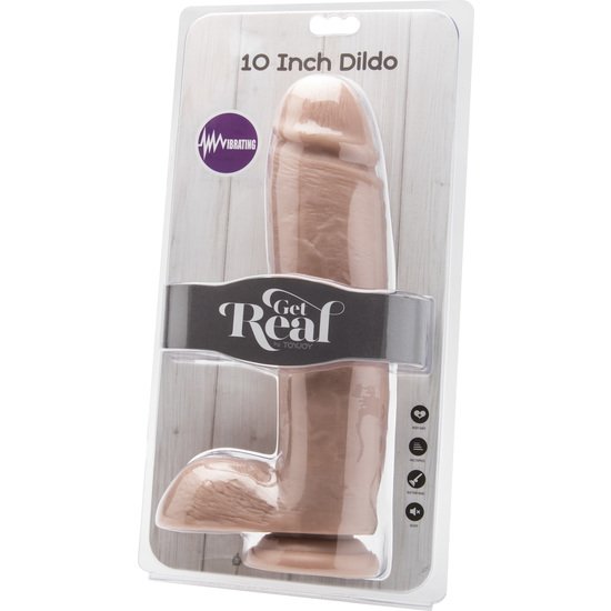 Pene vibrador con testiculos 25,5cm