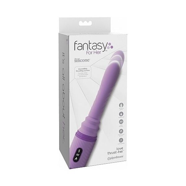 Vibromasseur Fantasy For Her Love Thrust-Her avec base ventouse et télécommande
