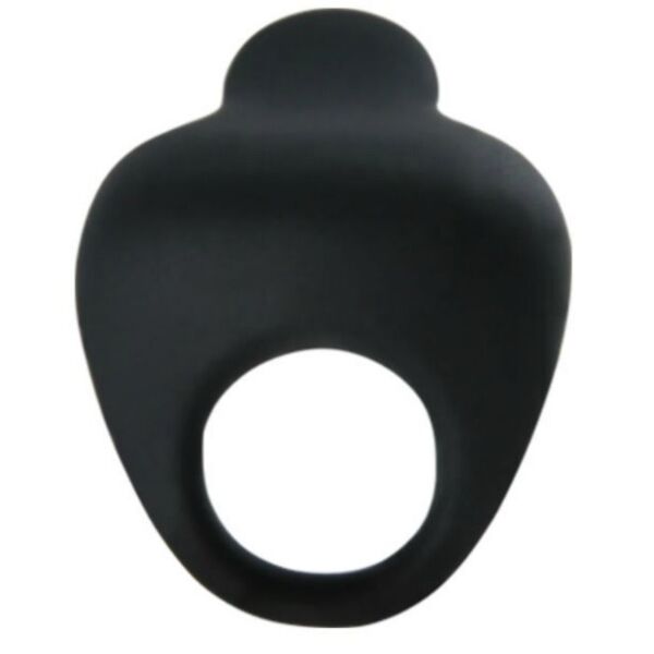 Anneau vibrant Pretty Love Thimble en silicone noir avec son mini-vibromasseur