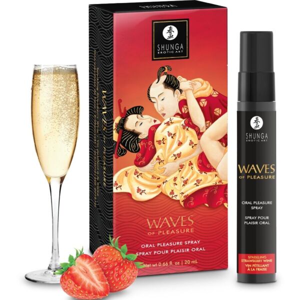 Spray oral comestible Shunga Waves of Pleasure, flacon de 20 ml
