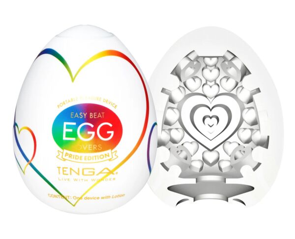 Masturbateur Tenga Egg Lovers Pride Edition en forme d'œuf, avec son emballage