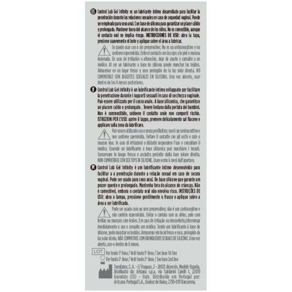 Lubrifiant Control Lub Gel Infinity 75 ml
