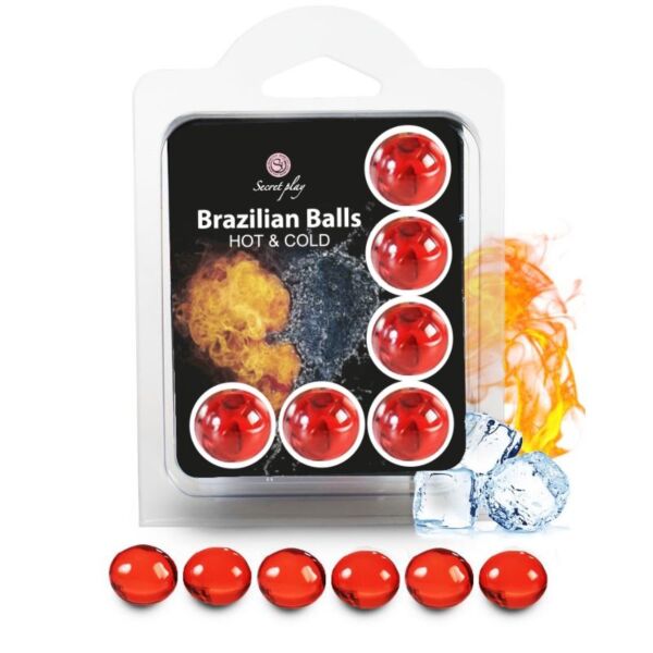 Lot Secret Play Brazilian Balls Frío-Calor de 6 boules d'huile de massage