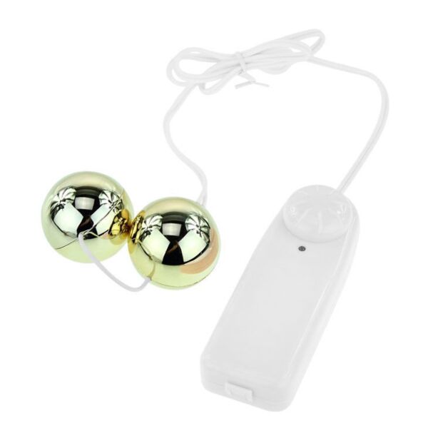 Boules de geisha vibrantes Baile Golden Chinese Balls avec leur télécommande filaire