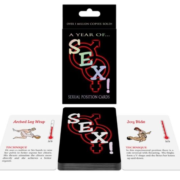 Jeu de cartes Kheper Games A Year of SEX! avec des positions du Kama Sutra