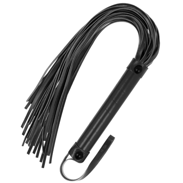 Fouet BDSM Fetish Submissive en cuir vegan, 28 cm
