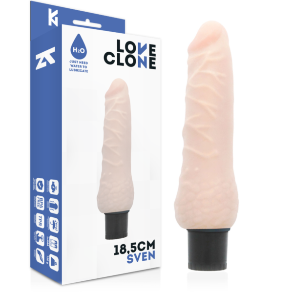 Vibromasseur réaliste Loveclone Sven en TPR, autolubrifiant
