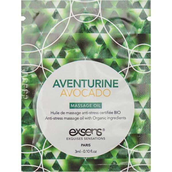 Huile de massage Exsens Aventurine Avocado en unidose de 3 ml