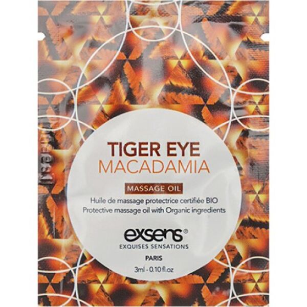 Huile de massage Exsens Tiger Eye Macadamia en unidose de 3 ml