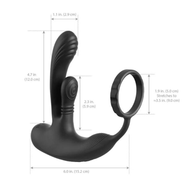 Stimulateur Pipedream Ass-Gasm IntiMotion avec tête prostatique, plug anal texturé et coussin périnéal