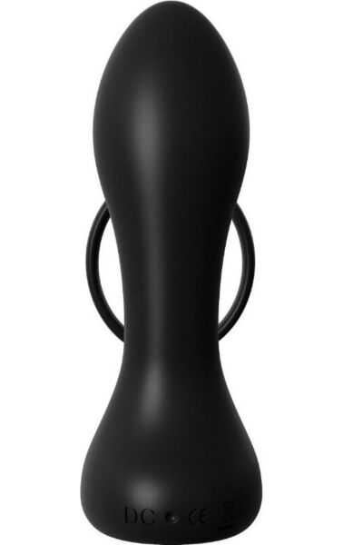 Anneau pénien vibrant avec plug prostatique Ass-Gasm Pro rechargeable de Pipedream, en silicone