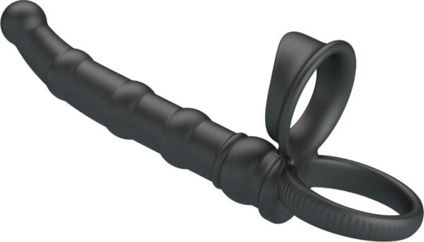 Anneau vibrant pénien Pretty Love BI-210375 avec son plug anal en silicone