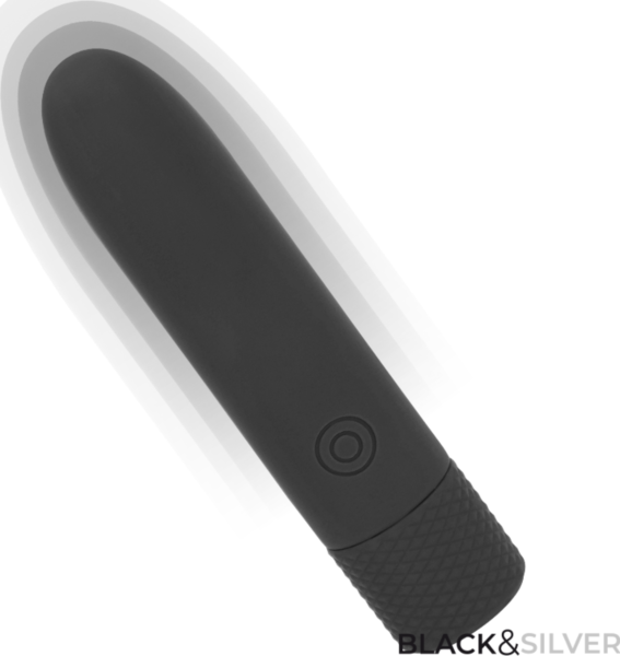 Mini-vibromasseur Black&Silver Geri en noir