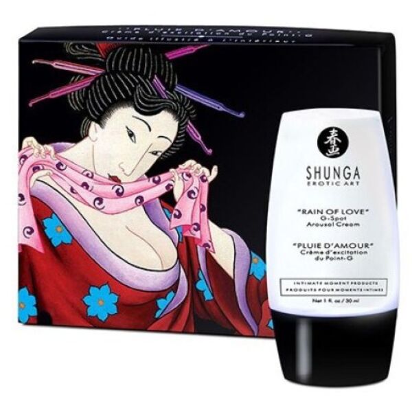 Flacon de crème stimulante pour le point G Shunga Rain of Love