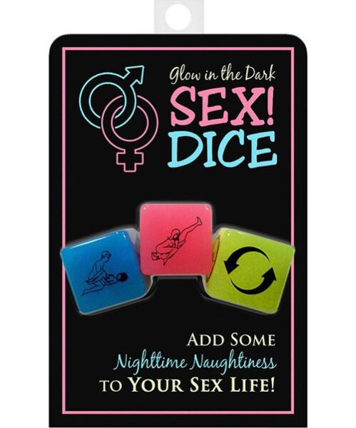 Les trois dés érotiques Kheper Games Glow-in-the-Dark SEX! Dice