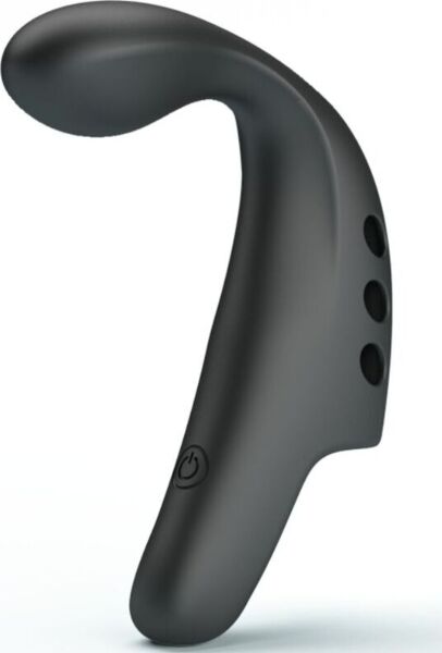 Vibromasseur de doigt Pretty Love BI-210298 noir, avec ses sangles élastiques