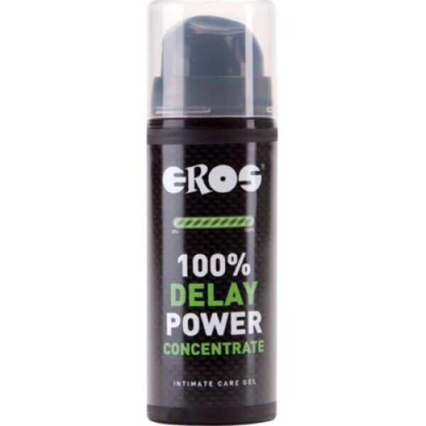 Flacon pompe du gel retardant Eros Delay 100% Power Concentrate de 30 ml
