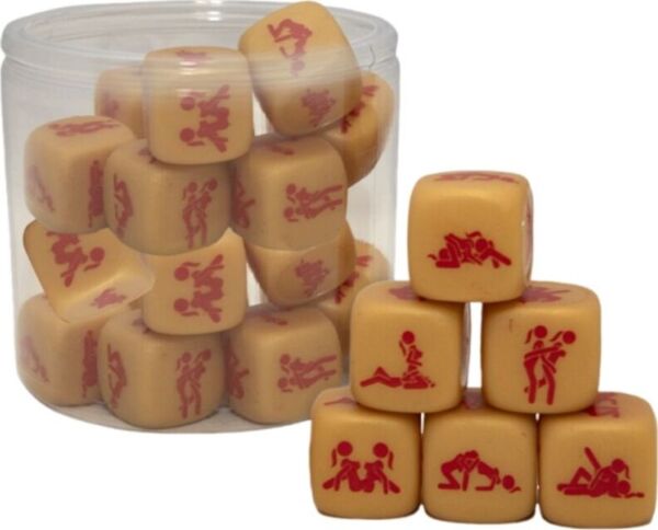 Dé doré Diablo Picante Pride Dice of Love avec des positions sexuelles