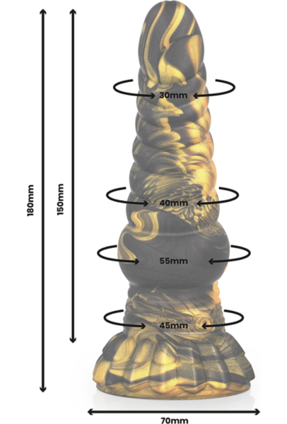 Dildo Epic Furias en silicone liquide
