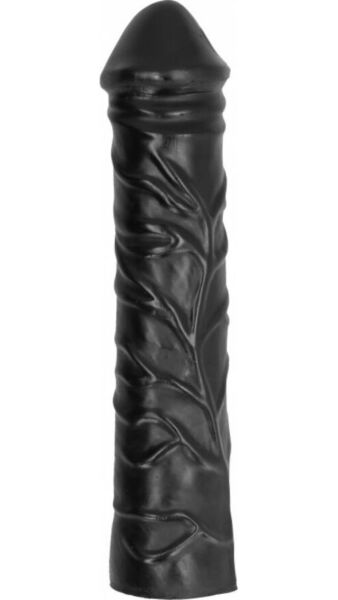 Gode réaliste All Black AB19 Drag, de couleur noire et avec des veines marquées