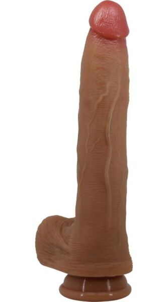 Gode réaliste Pretty Love BW-008131-1 en silicone, avec testicules et ventouse à la base