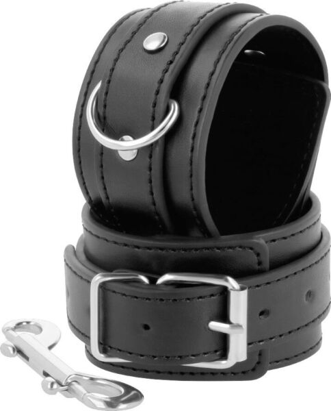 Menottes Darkness à double renfort, bracelets en similicuir pour les poignets