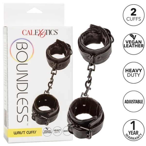 Menottes CalExotics Boundless Wrist Cuffs avec leur attache pivotante