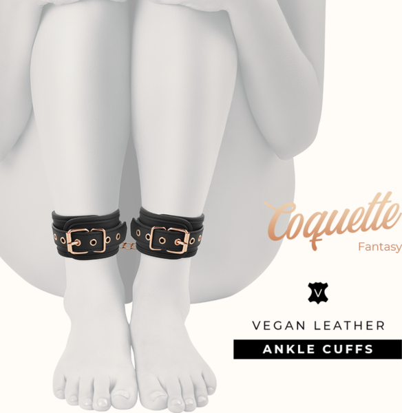 Menottes matelassées Coquette Chic Desire Fantasy avec boucle et pièce de liaison