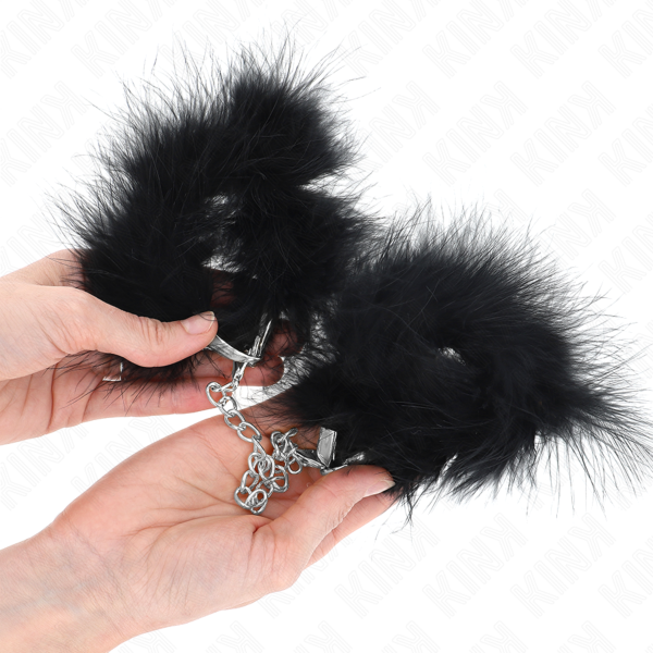 Mini-menottes à plumes Kink pour jeux BDSM