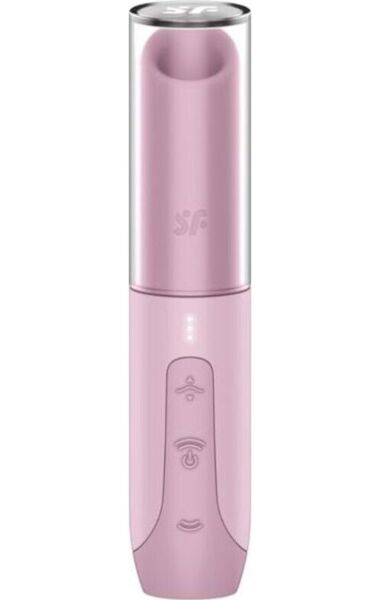 Stimulateur clitoridien à succion Satisfyer Secret Kiss rose, à la forme inspirée d'un rouge à lèvres