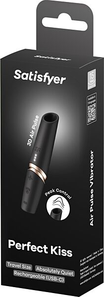 Stimulateur clitoridien à succion Satisfyer Perfect Kiss noir et or