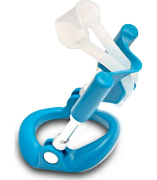 Extenseur de pénis Andro Medical Androextender avec son anneau, ses tiges métalliques et son support