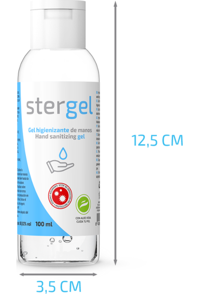 Gel hydroalcoolique pour les mains Stergel 100 ml