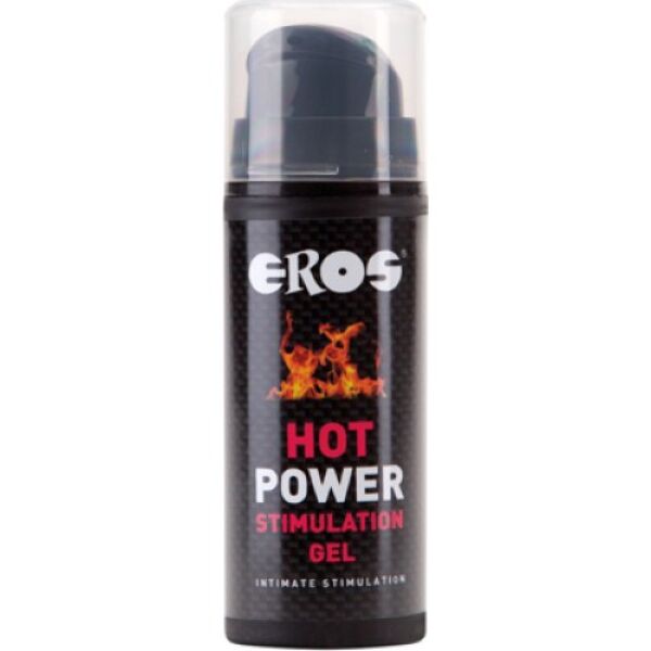 Gel stimulant Eros Hot Power 30 ml dans son flacon avec pompe doseuse