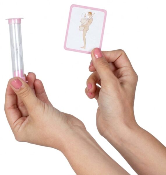 Jeu érotique pour couples Secret Play Memory Play, avec ses cartes et son sablier