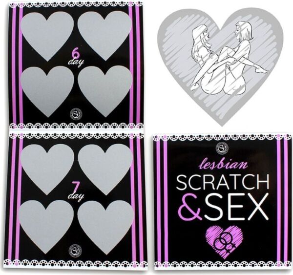 Jeu à gratter Secret Play Scratch & Sex Lesbian, positions lesbiennes pour couples