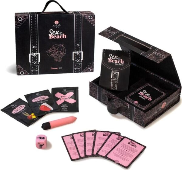 Jeu érotique Secret Play Sex on the Beach Travel Kit avec ses cartes et ses accessoires