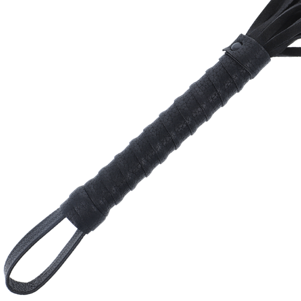 Fouet de bondage Darkness de couleur noire, avec sa poignée