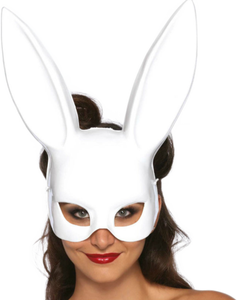 Masque de lapin Leg Avenue Masquerade Bunny Rabbit, avec de longues oreilles et un élastique