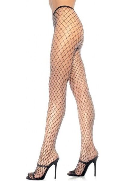 Collant résille Leg Avenue Xena Diamond Tights noir, à larges mailles losange