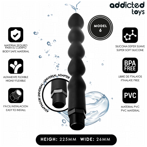 Douche anale Addicted Toys Modèle 6 avec son adaptateur universel