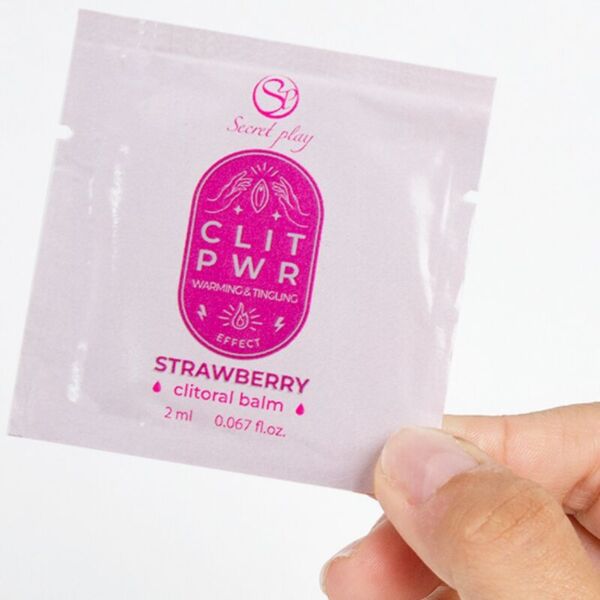 Sachet monodose de gel stimulant clitoridien Secret Play Clit Pwr Fraise de 2 ml