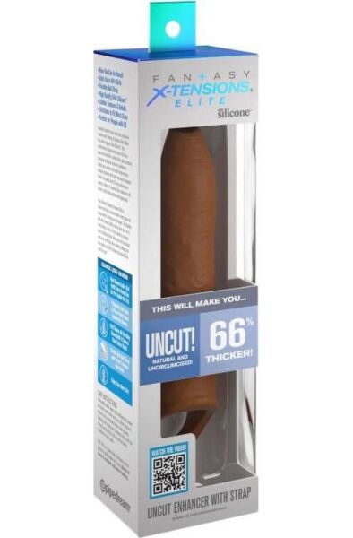 Gaine d'extension Fantasy X-tensions Elite Uncut avec sangle, en silicone